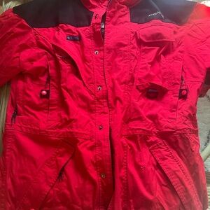 Vibrant Red Weather-Resistant Performance Jacket
